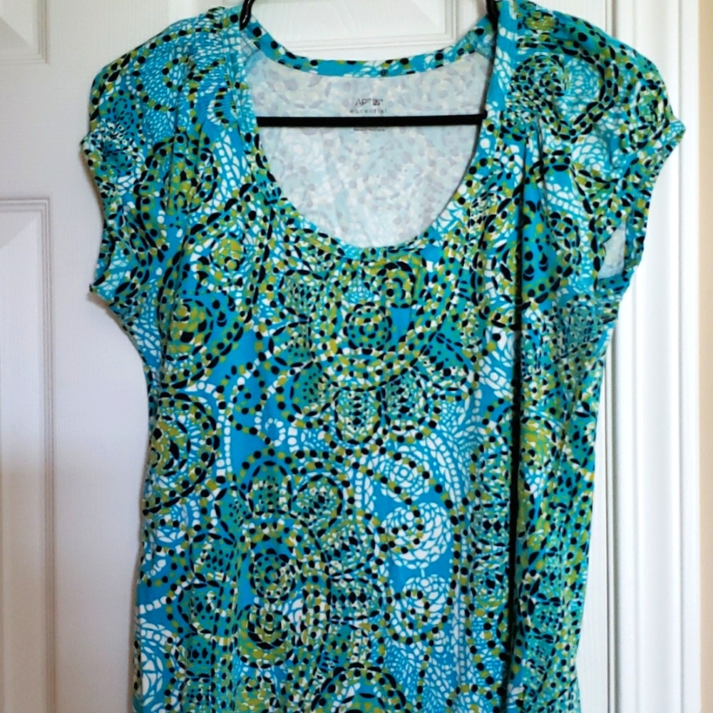 Blue print top in size PS